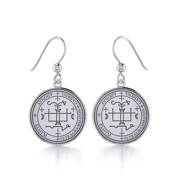 Archangel Gabriel Sigil Small Silver Earring TER1630 - Jewelry